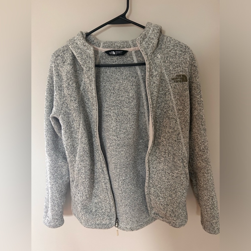 Women’s Grey North Face Zip Up Hoodie